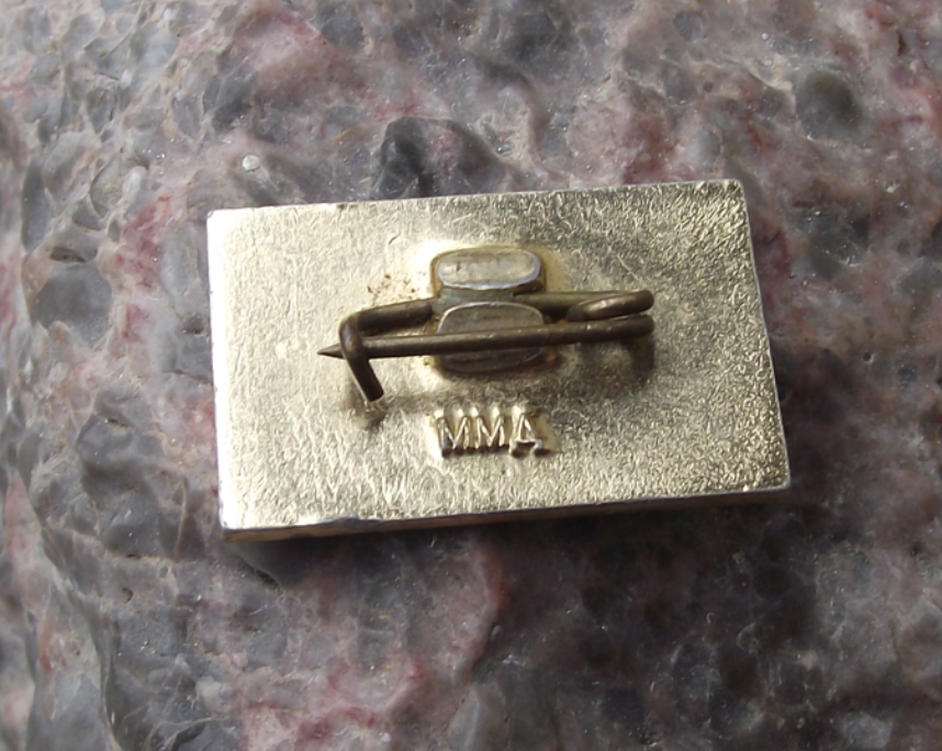 1961 Vostok 2 Soviet Union 2nd Manned Space Mission Rocket Red Flag Pin Badge