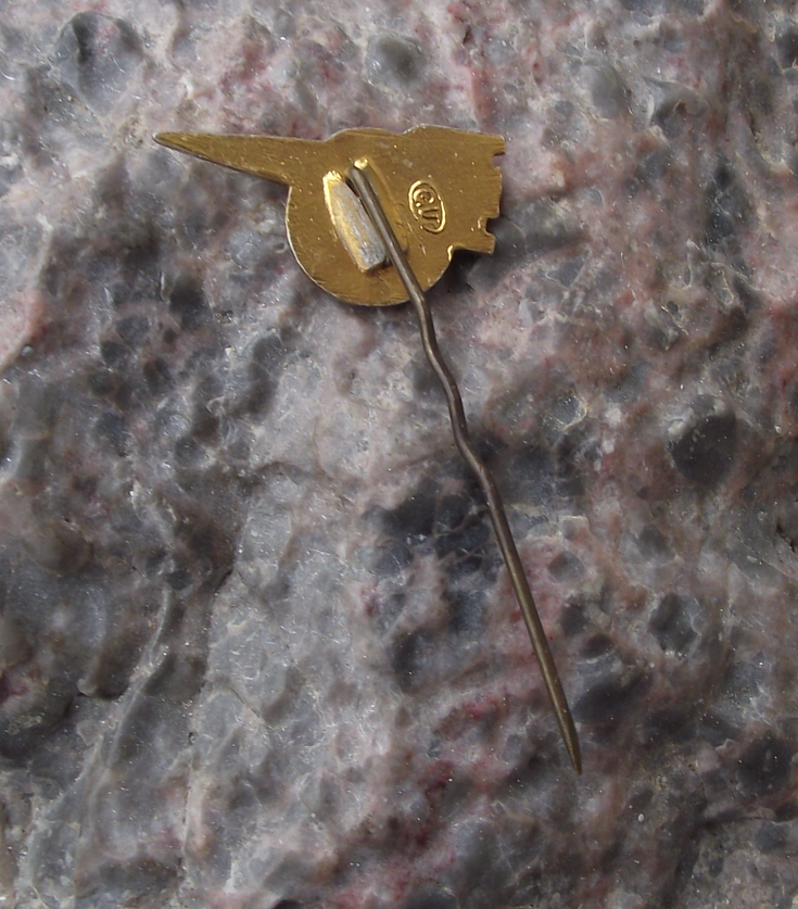 1959 Luna Lunik 1 Moon Lunar Surface Probe Jules Verne Space Rocket Pin Badge