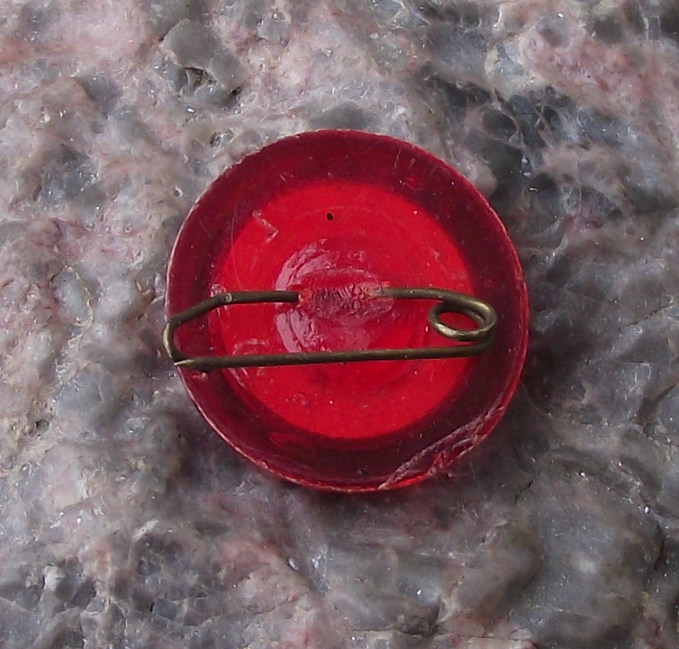 1961 Yuri Gagarin Soviet Vostok Space Astronaut Photograph Red Pin Badge