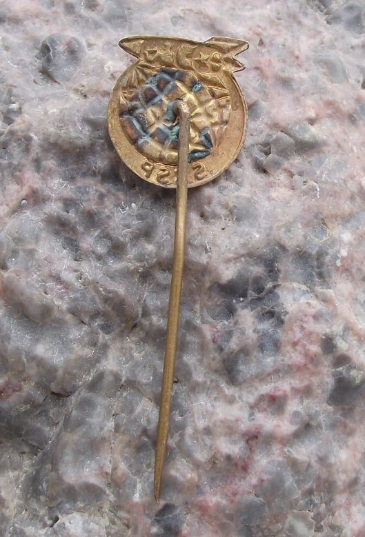 Vintage Vostok 1 Space Race Yuri Gagarin Exploration SCSP Rocket Earth Pin Badge