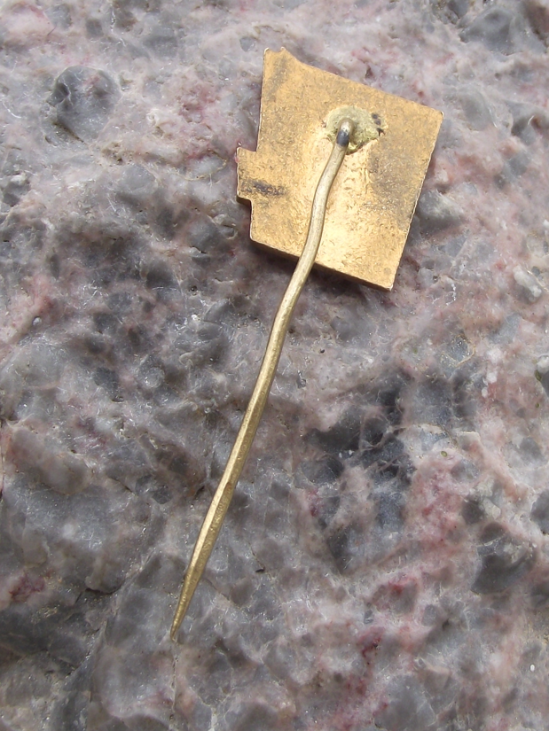 Vintage Science for the People Citizens Soviet Propaganda Space Themed Pin Badge