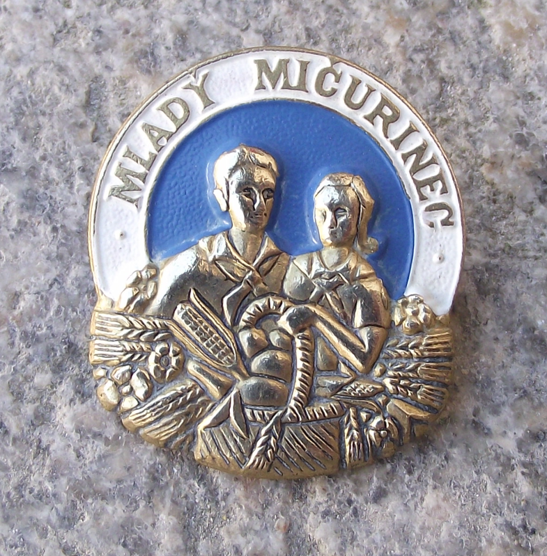 Young Michurin Czechoslovakia CSSR Youth Biologist Pioneer Award Pin Badge