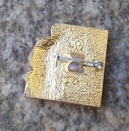 1985 27th Communist Party Congress Soviet Lenin Statue KNCC Pin Badge