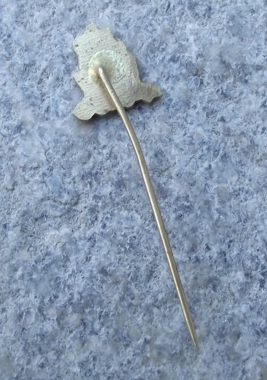 Vintage Czechoslovakia Pioneer Youth Group Logo on Lime Leaves Pin Badge - Badgecrazy