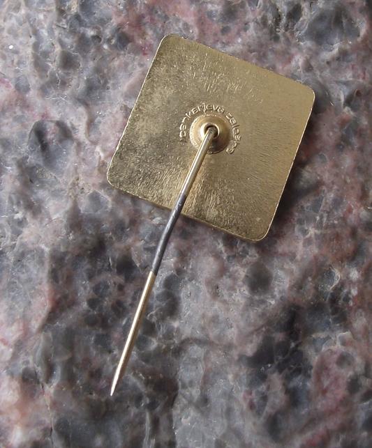 Vintage Michelin Man French Tyre Manufacturer Rolling Tyre Logo Pin Badge - Badgecrazy