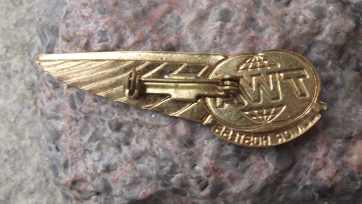 Vintage TWA Junior Hostess Trans World Airlines Wings Pin Badge - Badgecrazy