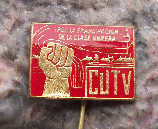 Vintage CUTV Venezuela Workers Emancipation Trade Union Pin Badge