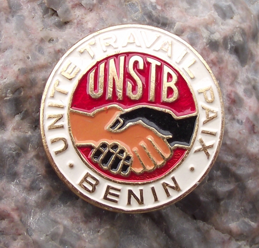 Vintage UNSTB National Workers Trade Union Benin Africa Pin Badge