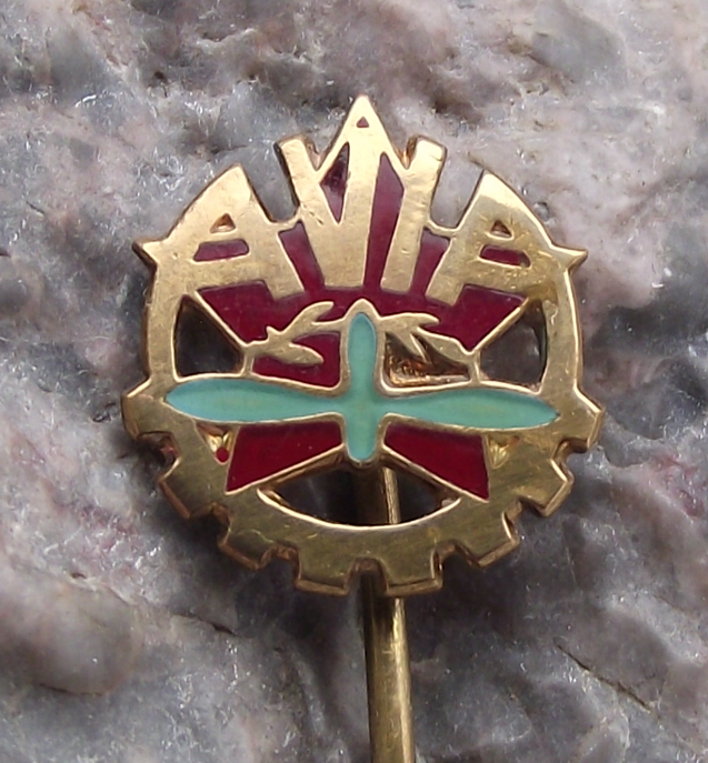 1950's AVIA Czech Aviation Aircraft Truck Company Sea Bird Logo Pin Badge