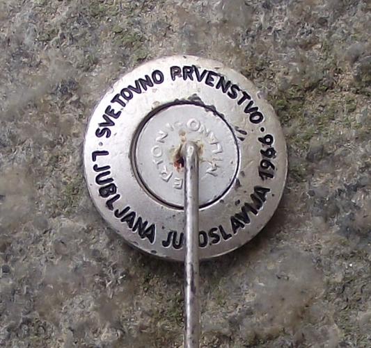 1966 World Ice Hockey Championships Yugoslavia Ljubljana Pin Badge - Badgecrazy