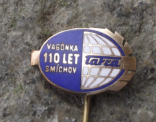 1962 Tatra Smichov Trams Railway Carriages Wagons Anniversary Pin Badge