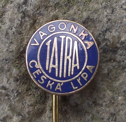 Vintage Tatra Vagonka Česka Lipa Carriages Rolling Stock Pin Badge