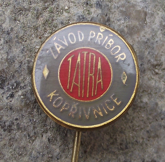 Vintage Tatra Vehicles Car Factory Pribor Koprivnice Pin Badge - Badgecrazy
