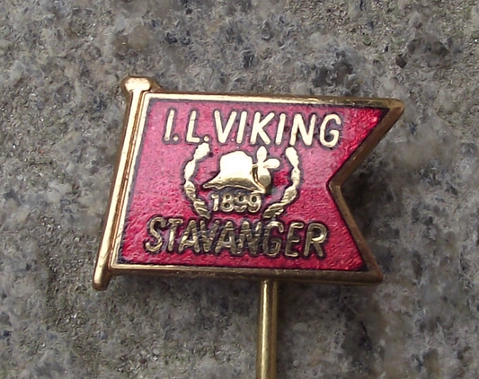 Vintage IL Viking Stavanger 1899 Multi Sports Club Norway Flag Pin Badge