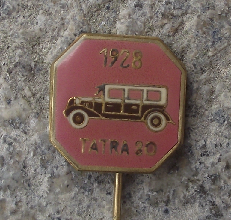 Vintage 1928 Czech Tatra 30 Car Maker Collectible Pin Badge