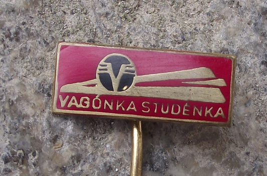 Vintage Vagonka Studenka Railway Carriages Wagons Company Pin Badge