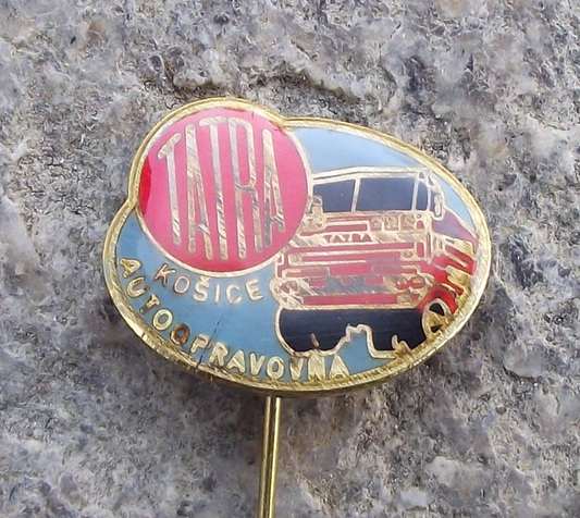 Vintage Tatra Trucks Kosice Slovakia Repair Service Garage Pin Badge