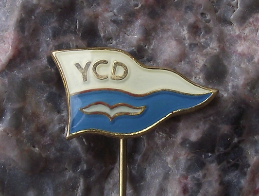 Vintage Czechoslovakia YCD Yacht Club Doksy Pennant Flag Pin Badge