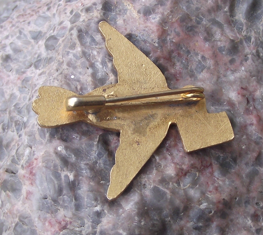 Vintage PAX Latin Word for Peace Flying White Dove Pin Badge