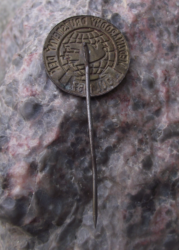 1957 MDD International Cooperatives Day July White Dove Pin Badge