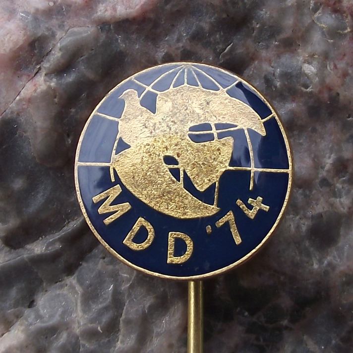 1974 MDD International Cooperatives Day July Dove Pin Badge