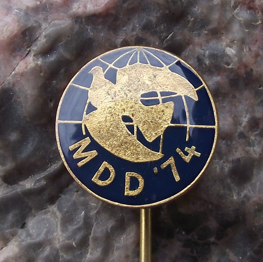 1974 MDD International Cooperatives Day July Dove Pin Badge