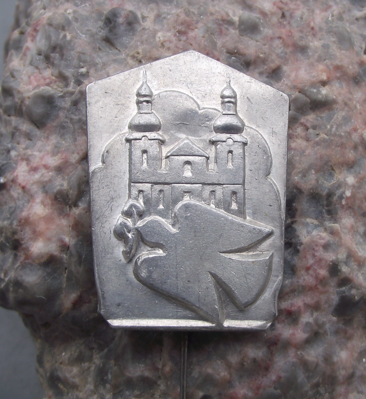 Vintage Dove of Peace Twin Tower Church Czechoslovakia Pin Badge