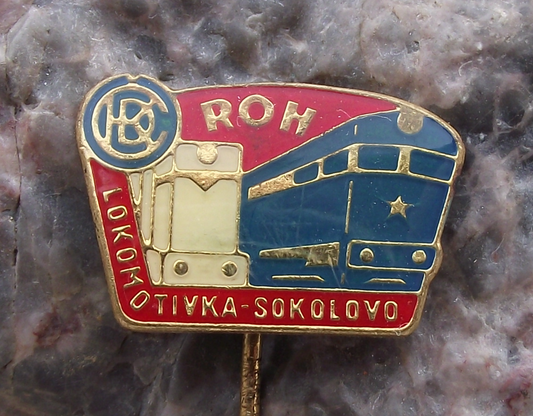 Czech Railway System Train Locomotives Sokol CKD Engineering ROH Pin Badge