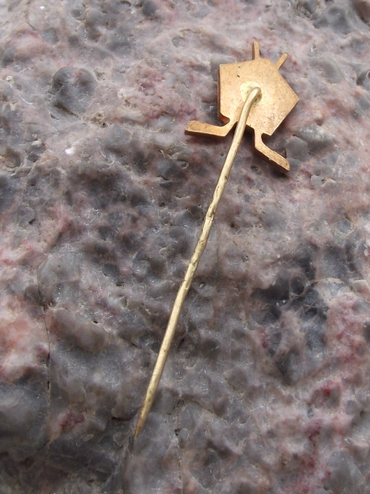 Vintage Slovan CHZJD Bratislava Czechoslovakia Ice Hockey Sticks Pin Badge