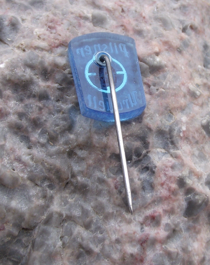 Rare Plastic Pilsner Urquell Czech Brewery Pils Lager Beer Pin Badge