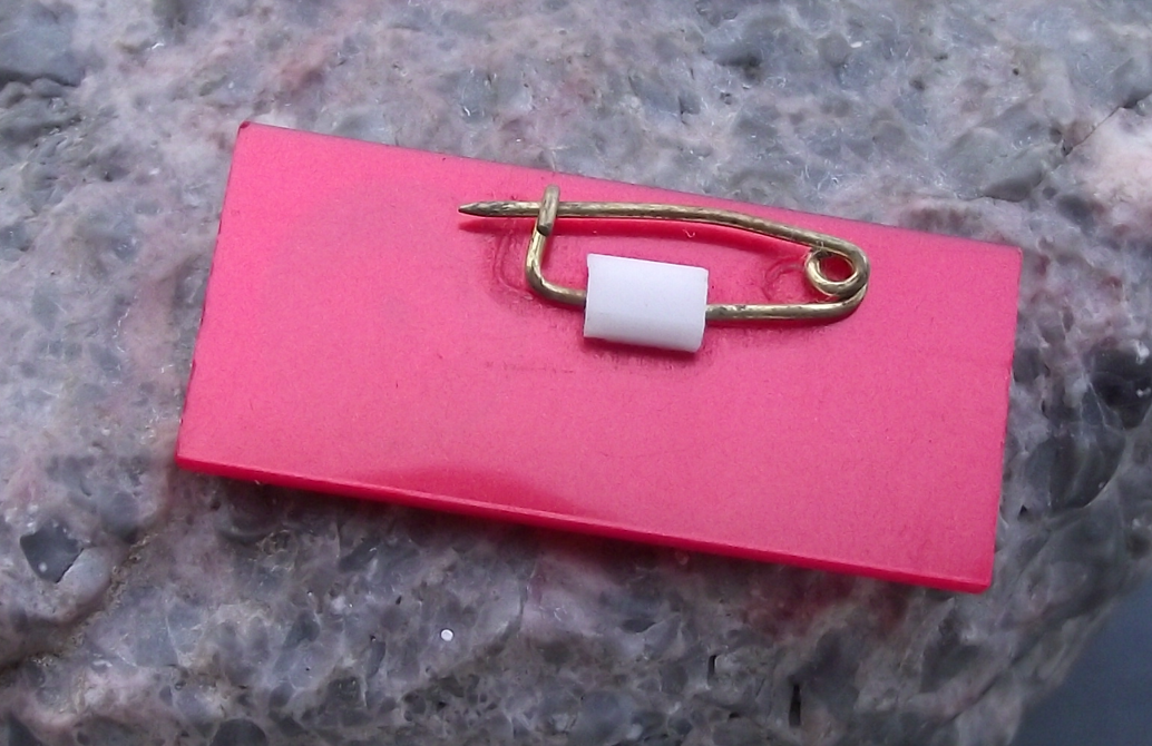 Vintage Chairman Mao STUDY HARD MAKE PROGRESS EVERY DAY Pin Badge