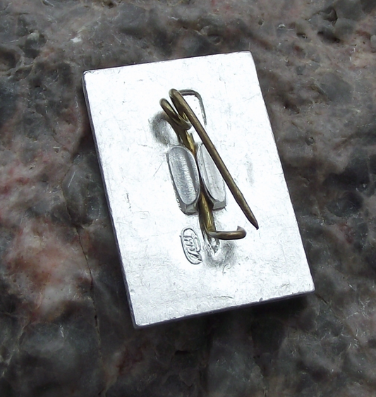 Vintage Poet Alexander Pushkin St Petersburg Statue Sitting Bench Pin Badge