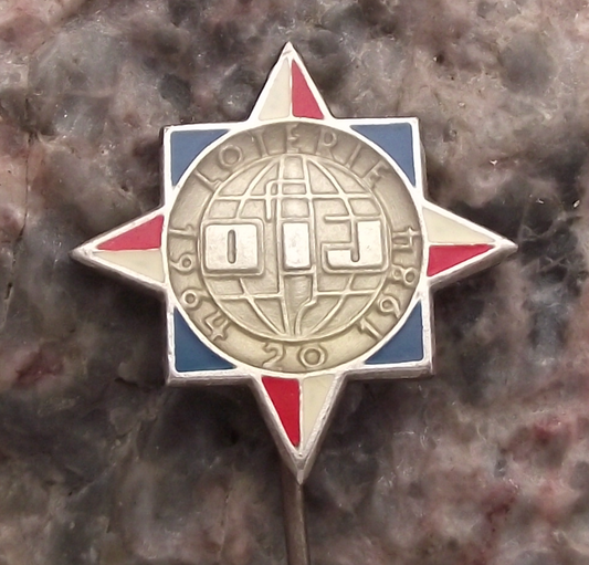 1984 OIJ International Organization of Journalists Avviversary Pin Badge