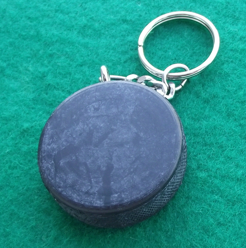 Vintage Czechoslovakia Ice Hockey Club Pardubice Rubber Puck Keyring