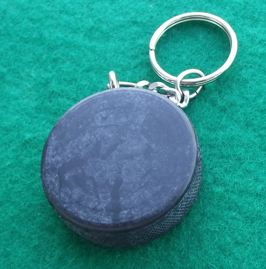 Vintage Czechoslovakia Ice Hockey Club Pardubice Rubber Puck Keyring