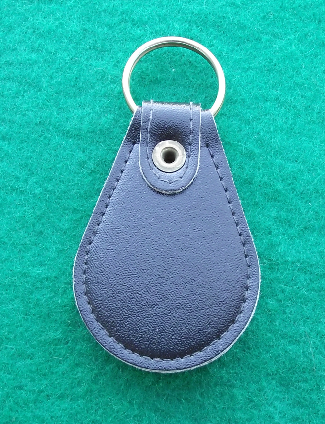 Czech Ice Hockey Federation Flag Puck and Stick Logo Leather Keyring Key Chain