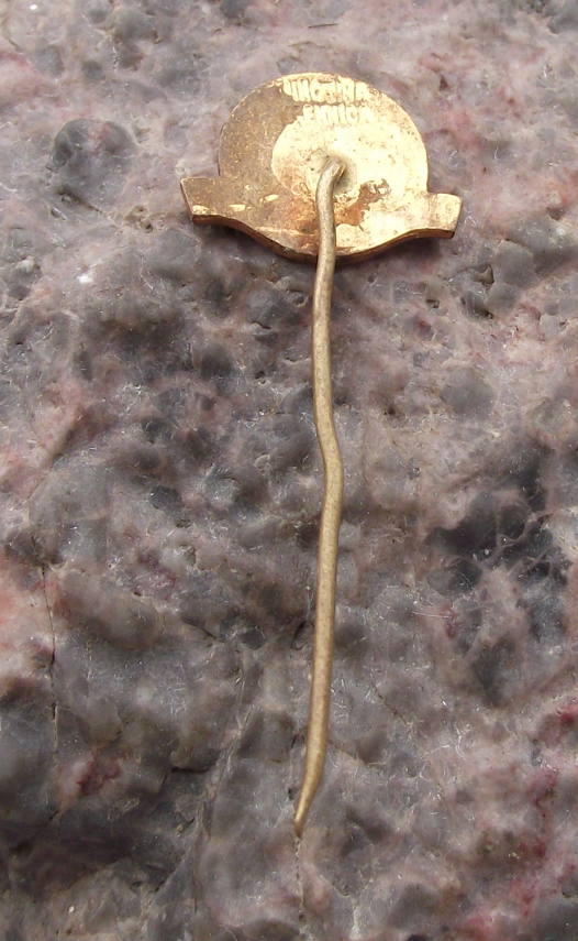 Vintage Tesla Electronics Orava Plant Sine Wave Logo Pin Badge