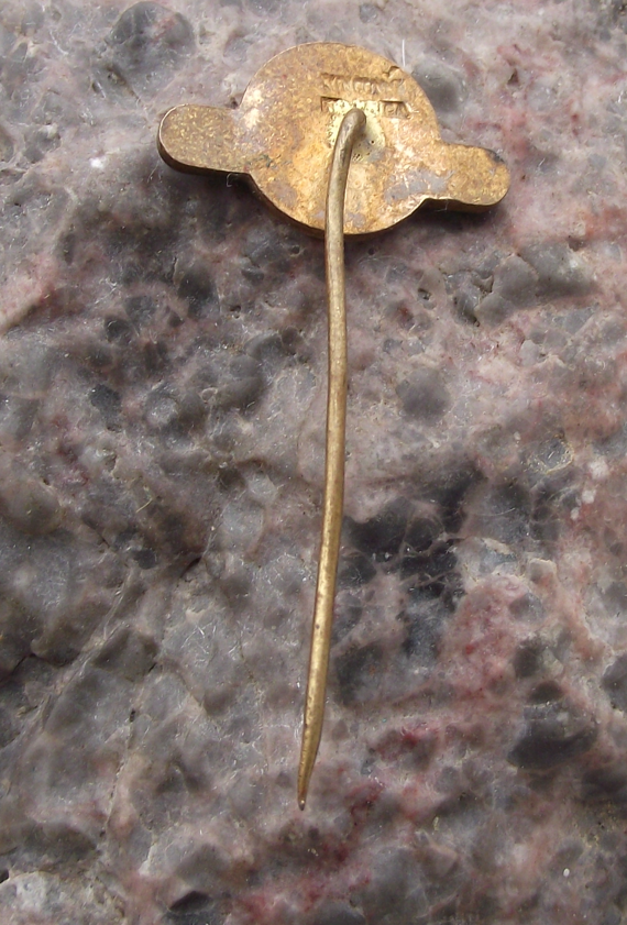 Vintage Tesla Electronics Orava Televisions Global Globe Logo Pin Badge