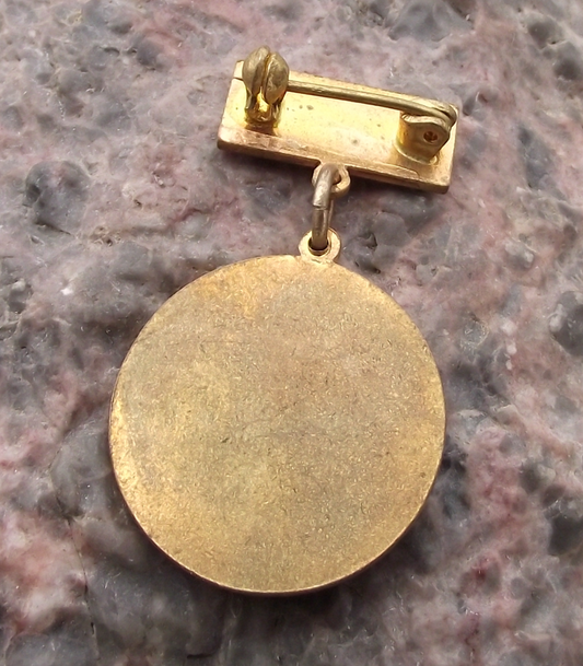 Vintage Outstanding Young Combine Harvester Driver Farming Medal Pin Badge