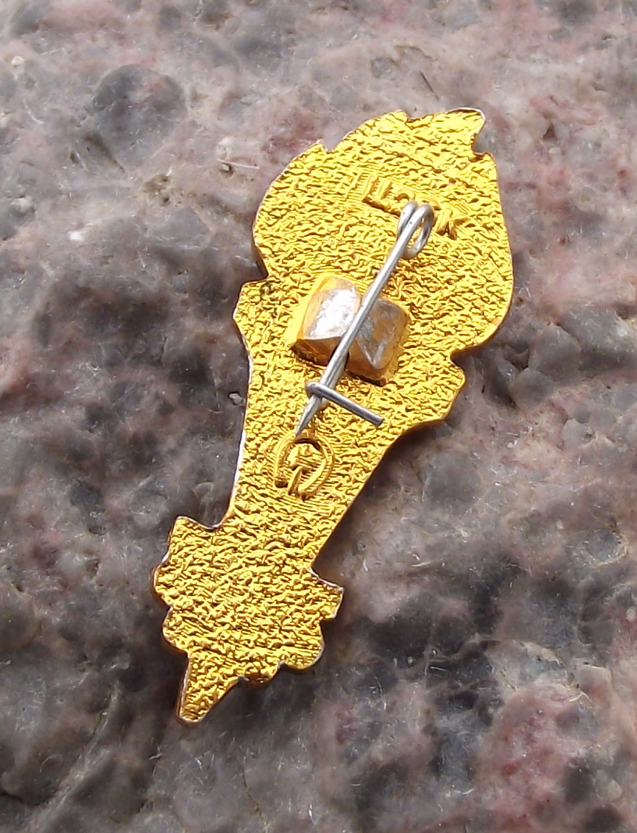 1980 Moscow Olympic Games Rings & Torch Eternal Flame Logo Pin Badge