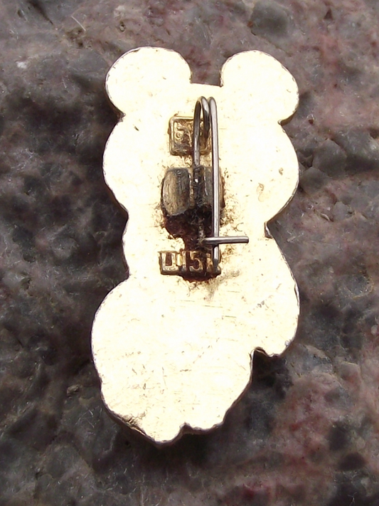 1980 Moscow Olympic Games Shiny Orange Teddy Bear Mascot Misha Pin Badge