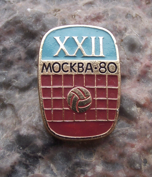 1980 XXII Moscow Summer Olympic Games Volleyball Pin Badge
