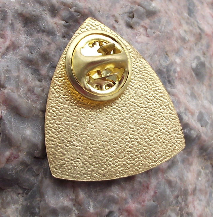 Vintage Prague Praha Charles Bridge Castle and River Souvenir Pin Badge