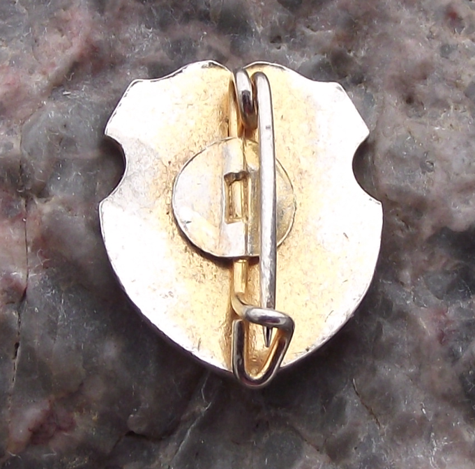 Vintage Tour Eiffel Tower Paris France Souvenir Shield Pin Badge
