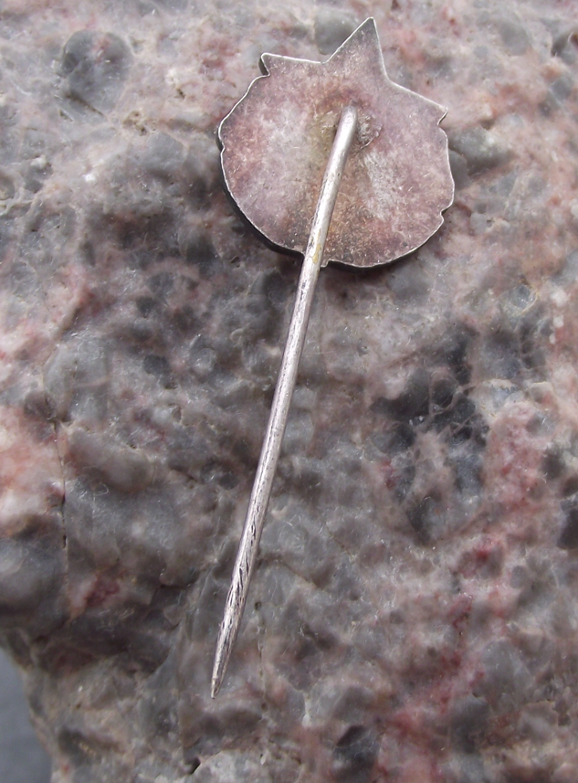 Vintage Czechoslovakia Rail Tram Silver Achievement Award Red Star Pin Badge