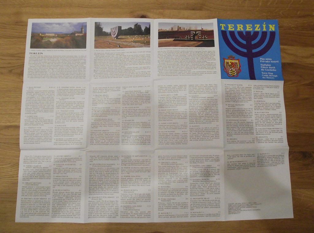 Terezin Nazi Concentration Camp Map and Guide English German Czech