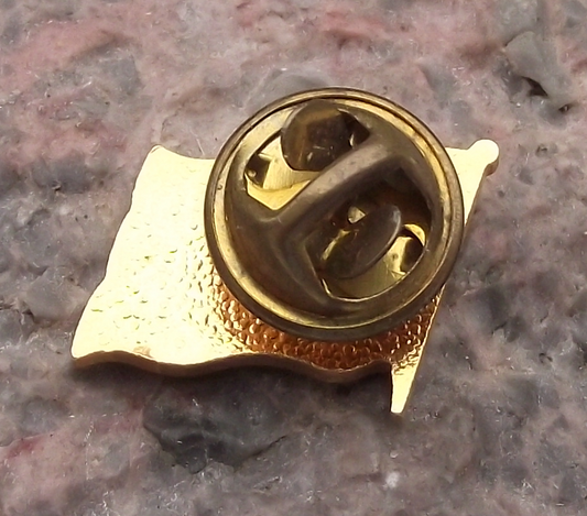 Vintage Austria Austrian Waving National Flag Triband Clasp Enamel Pin Badge