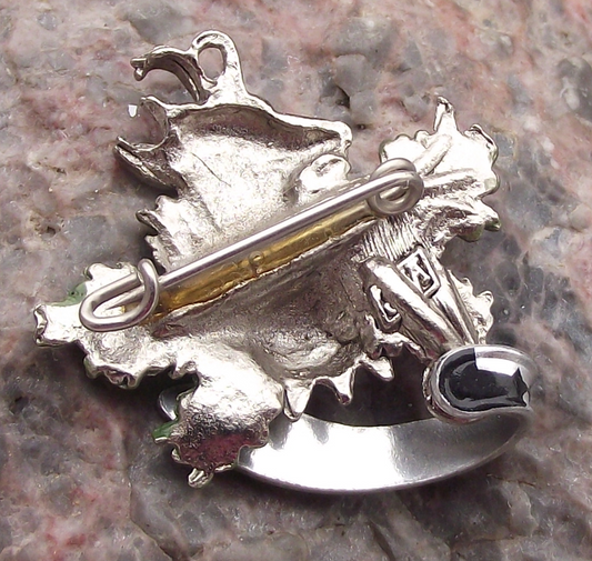 Vintage Austria Kaprun Edelweiss Deer Stag Head Pin Badge