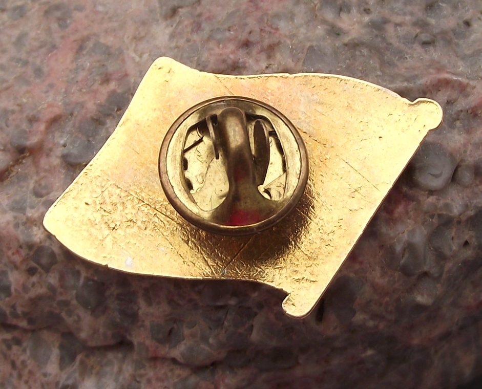 Large Official National Flag of Rhodes Island Outline Pin Badge