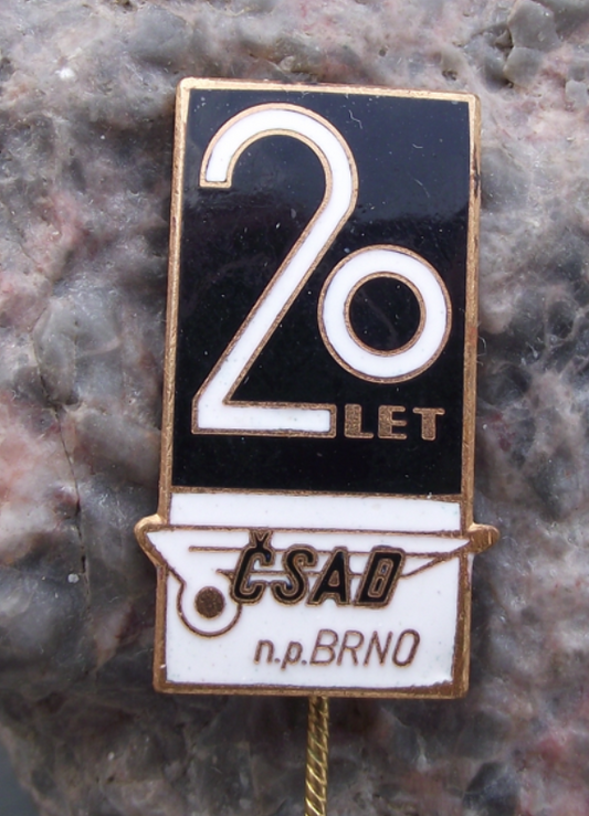 1969 Czechoslovakia Brno City CSAD State Bus Company 20th Anniversary Pin Badge